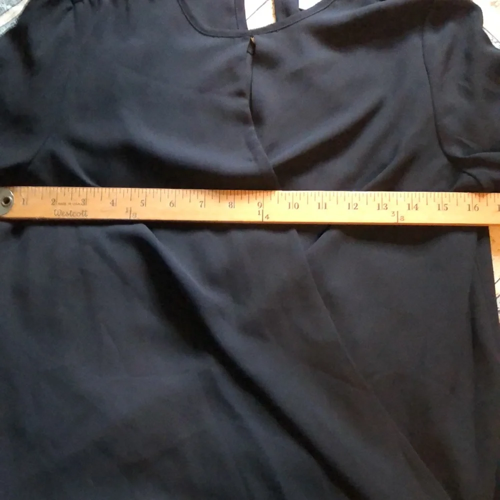 Carmen Marc Valvo Black long boho sleeve blouse small NWOT - Picture 5 of 6